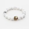 White Howlite Bead Bracelet