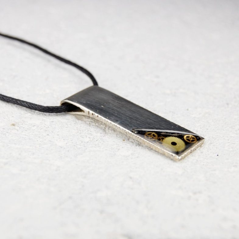 Mens rectangle necklace