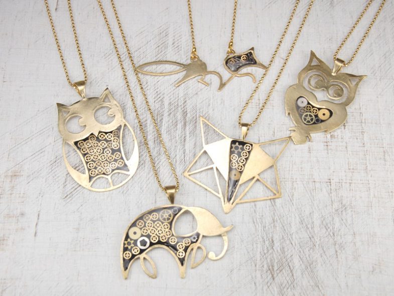 animal jewelry BluePendulum Handmade Designer Jewelry Unique Men's