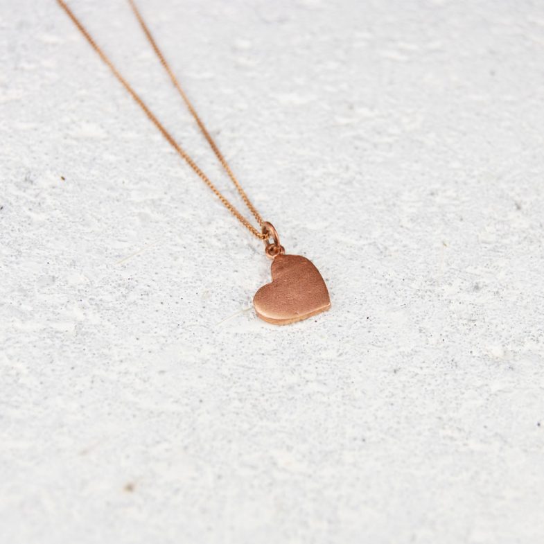 small copper heart pendant