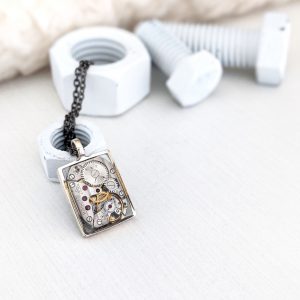 Pendant Necklace with Watch Mechanism