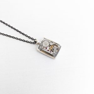 Pendant Necklace with Watch Mechanism