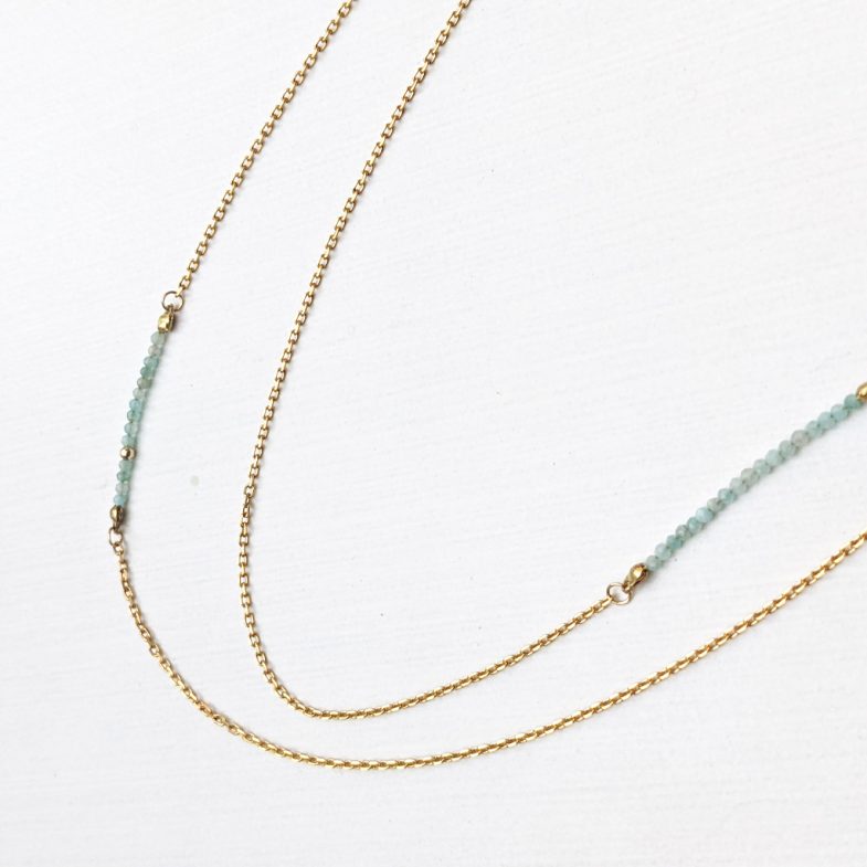 Amazonite bead layering necklace