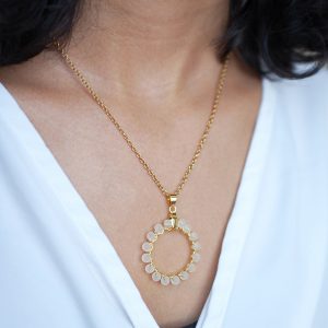 glass ring necklace