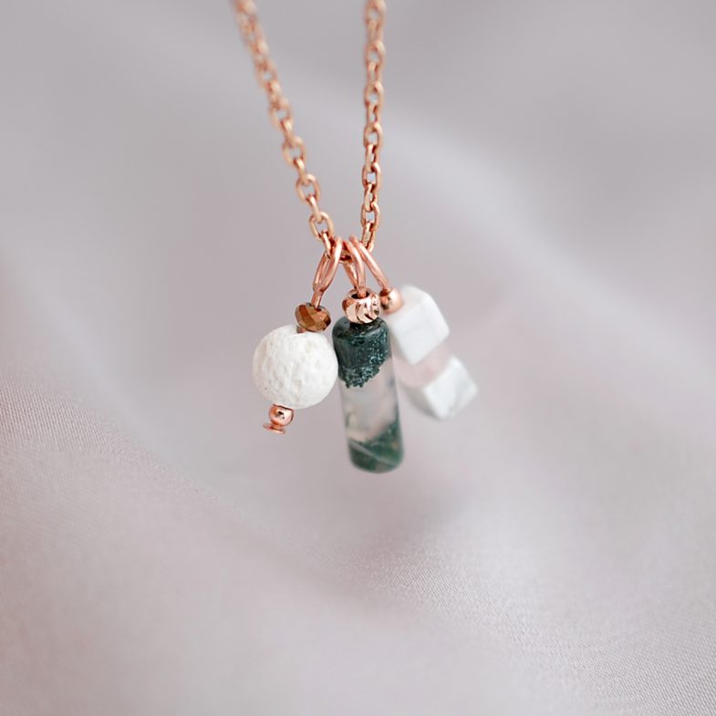 White charm necklace