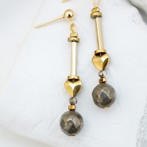 Heart boho earrings