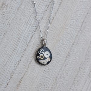 Gear Necklace - Blue Pendulum Jewelries Gear Necklace