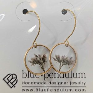 Gold Pressed Flower Earrings