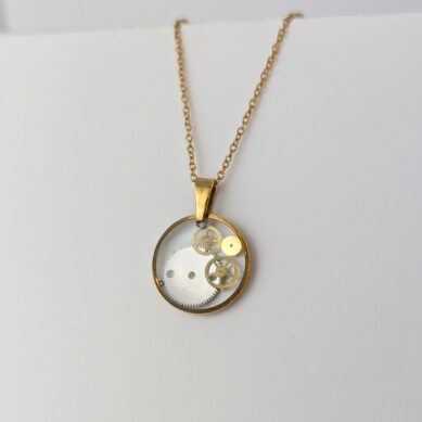 Round Watch Gear Necklace