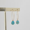 Dangling Colored Teardrop Earrings